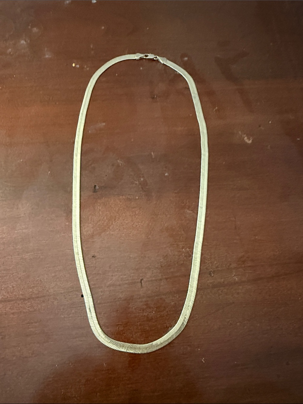 14k Gold Herringbone Chain, 24” long 5mm thick